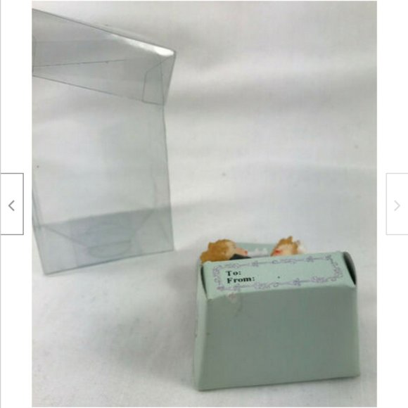 Wedding Cake Topper Cute Vintage Bride & Groom Ceramic 2" Figurine - Picture 6 of 6